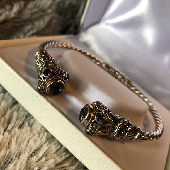 14k sterling Green Quartz Bracelet - Picture 7 of 7